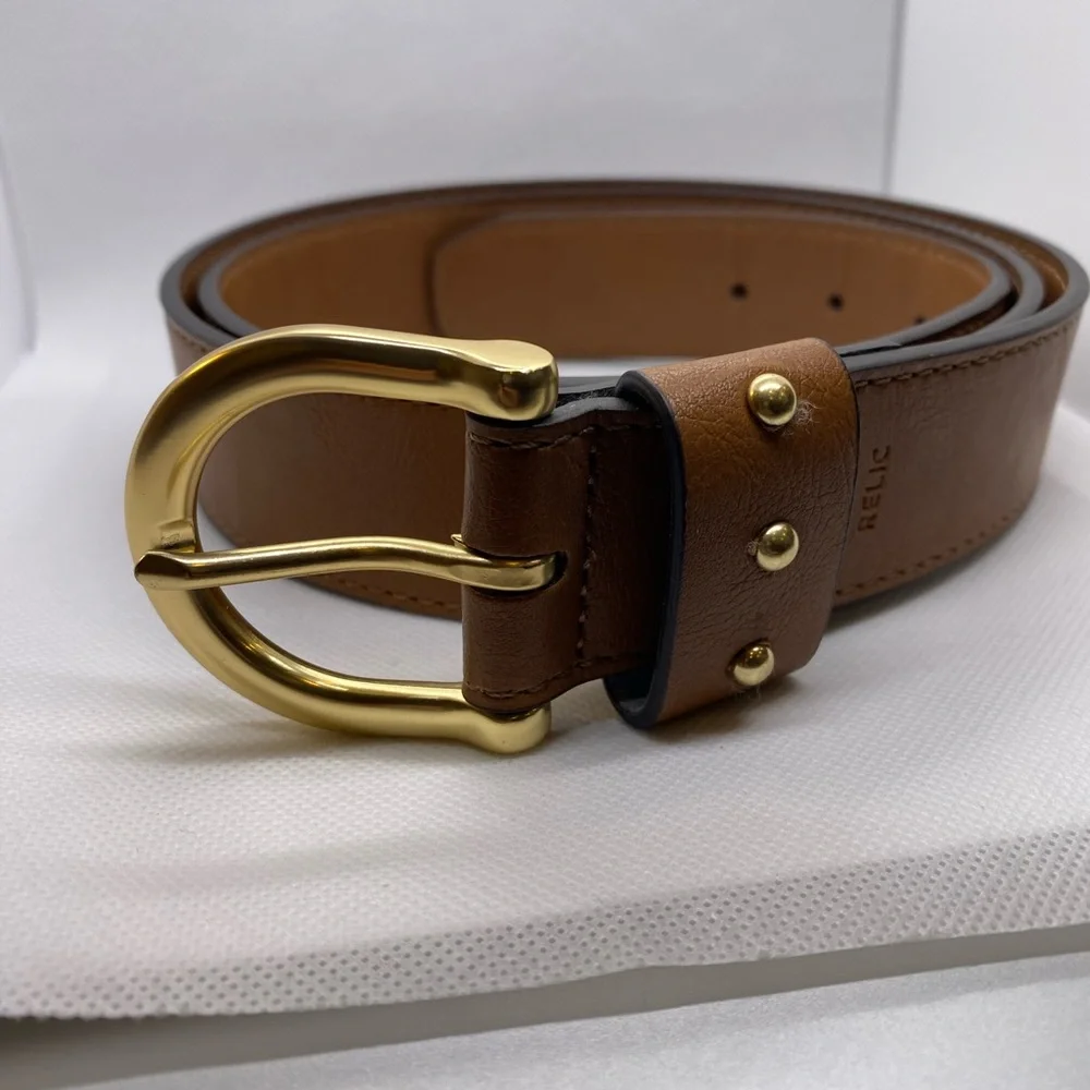 Relic Brown Belt Gold Tone Buckle Womens or Unisex Size 2X